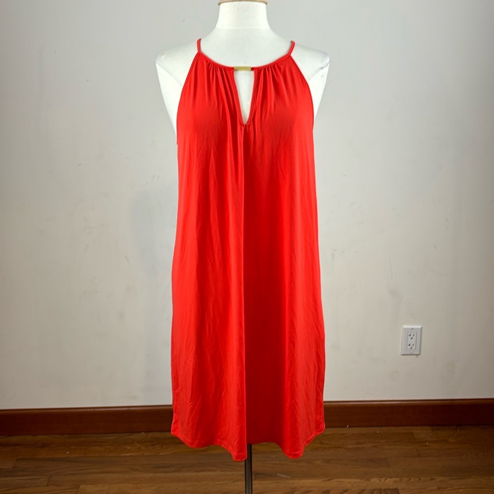 NWOT! Michael Kors orange sleeveless tank dress with hardware